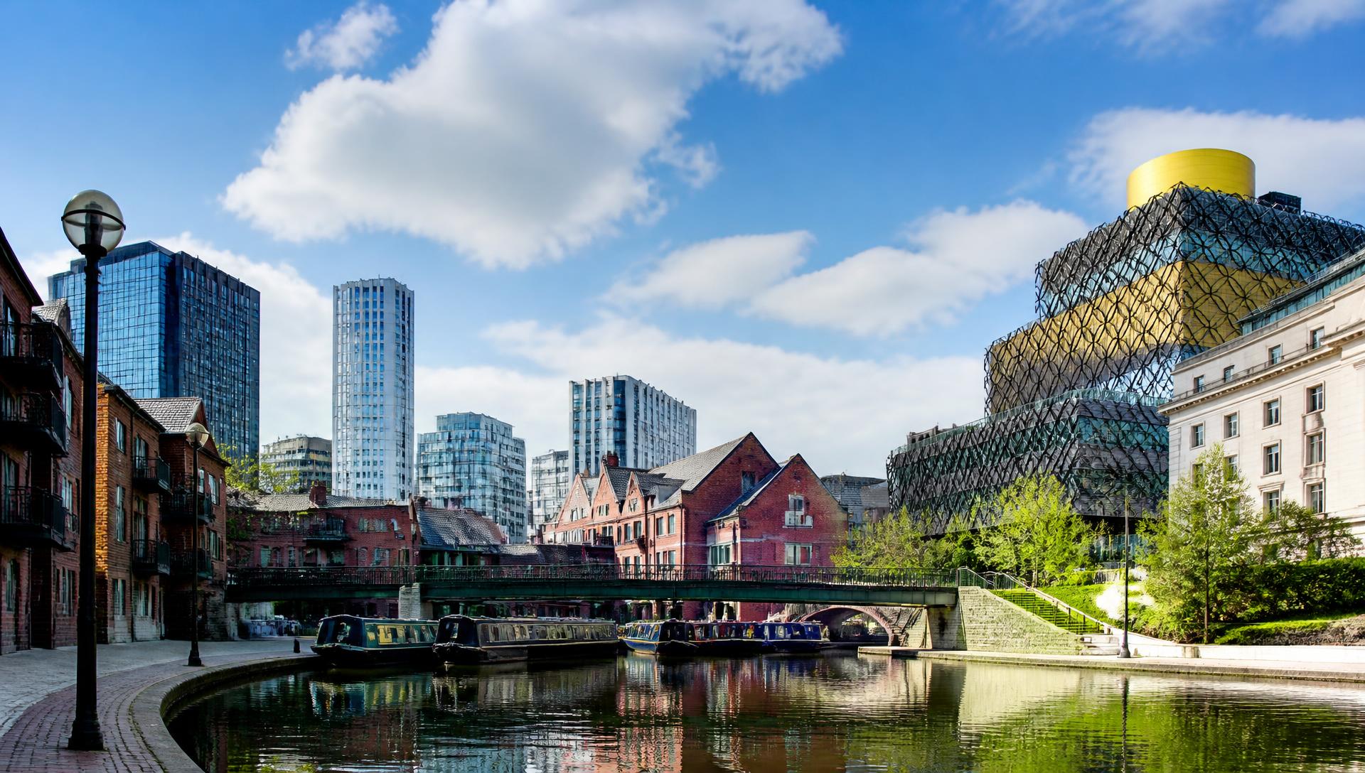 Birmingham city centre, where LeapIT provides cyber security for local businesses